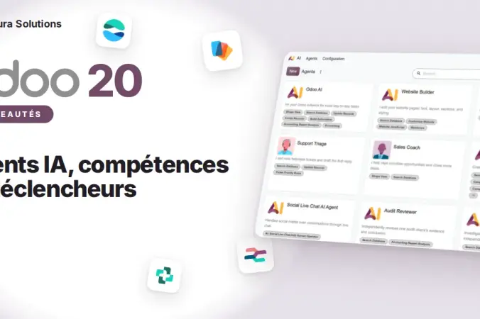 Agents IA d'Odoo 20 : compétences et déclencheurs