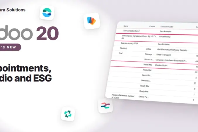 Odoo 20 Appointments, Studio and ESG: What Changed