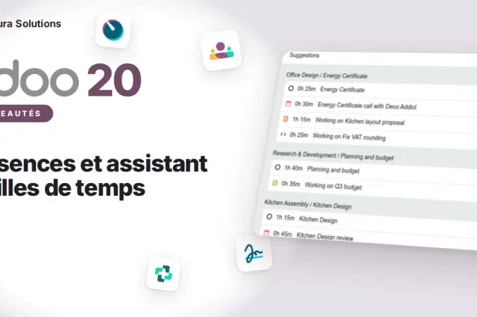 Odoo 20 Présences : biométrie et assistant de temps