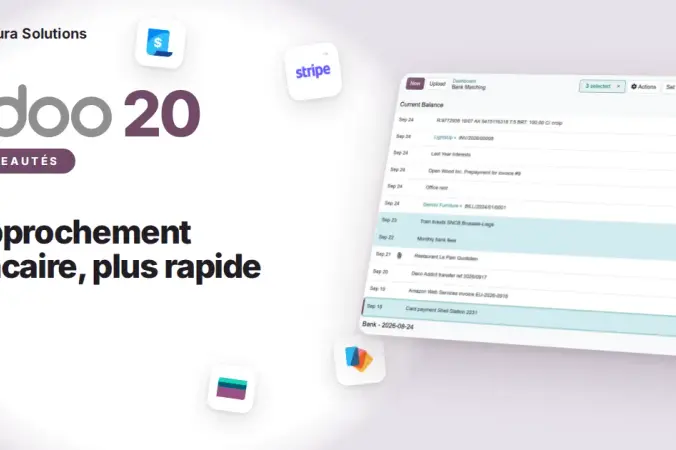 Odoo 20 : rapprochement bancaire plus rapide