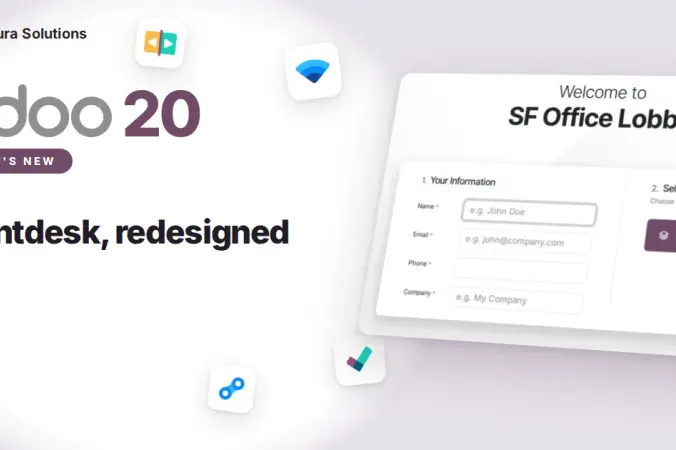 Odoo 20 Frontdesk: Visitor Kiosk and Notifications