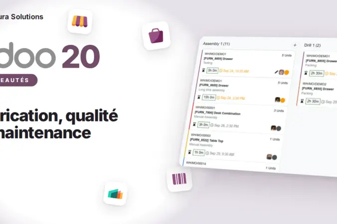 Odoo 20 Fabrication : planification et qualité