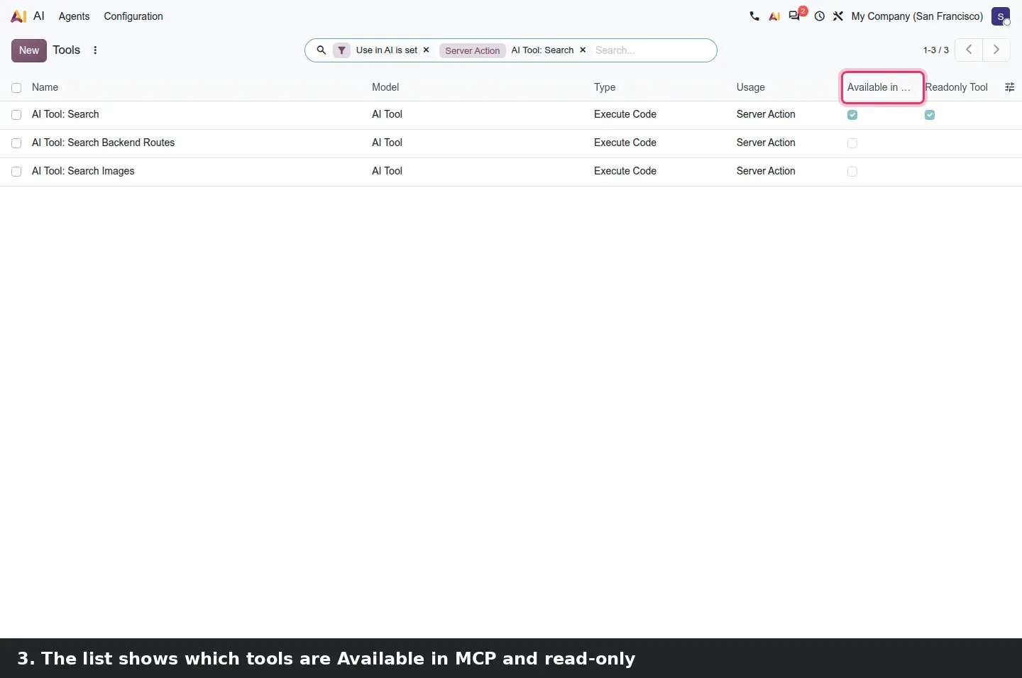 Step 2: Animated steps showing how a tool is exposed in MCP