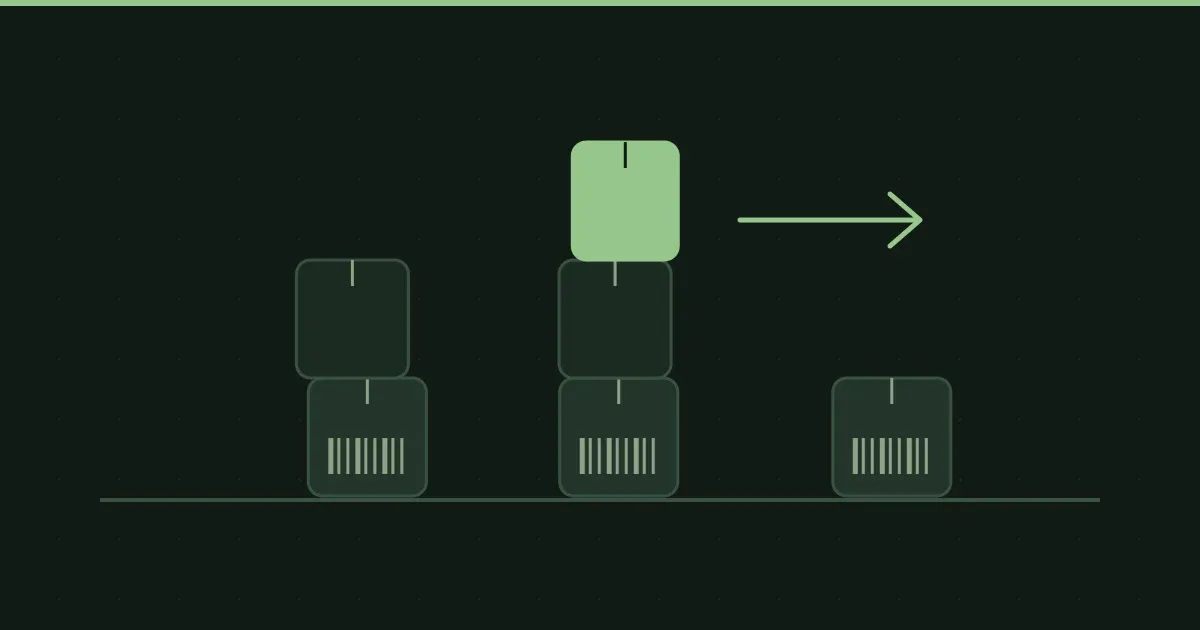 Illustration of shipping boxes with barcode labels