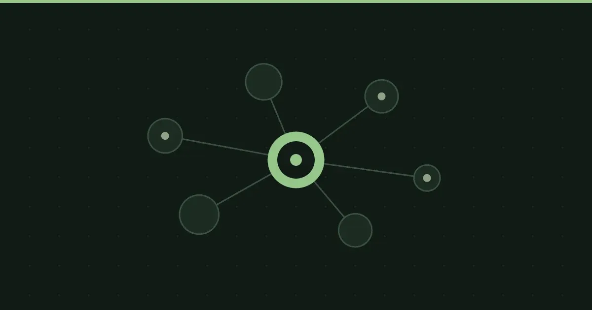 Illustration of connected system nodes exchanging data