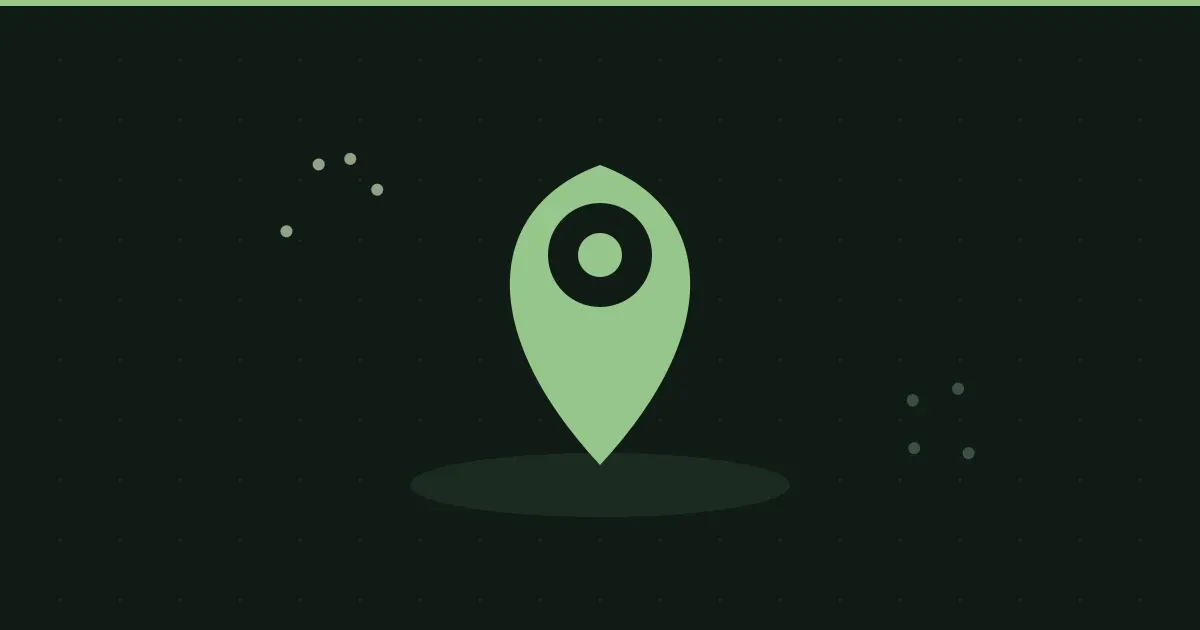 Illustration d'une épingle de localisation sur une carte régionale