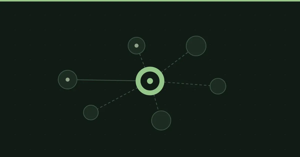 Illustration of connected system nodes exchanging data
