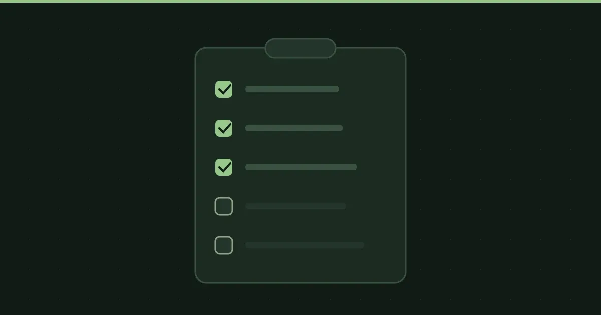 Illustration of a checklist with completed and pending items