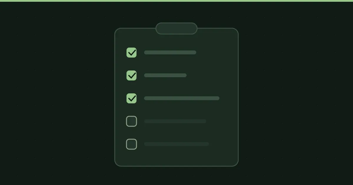 Illustration of a checklist with completed and pending items